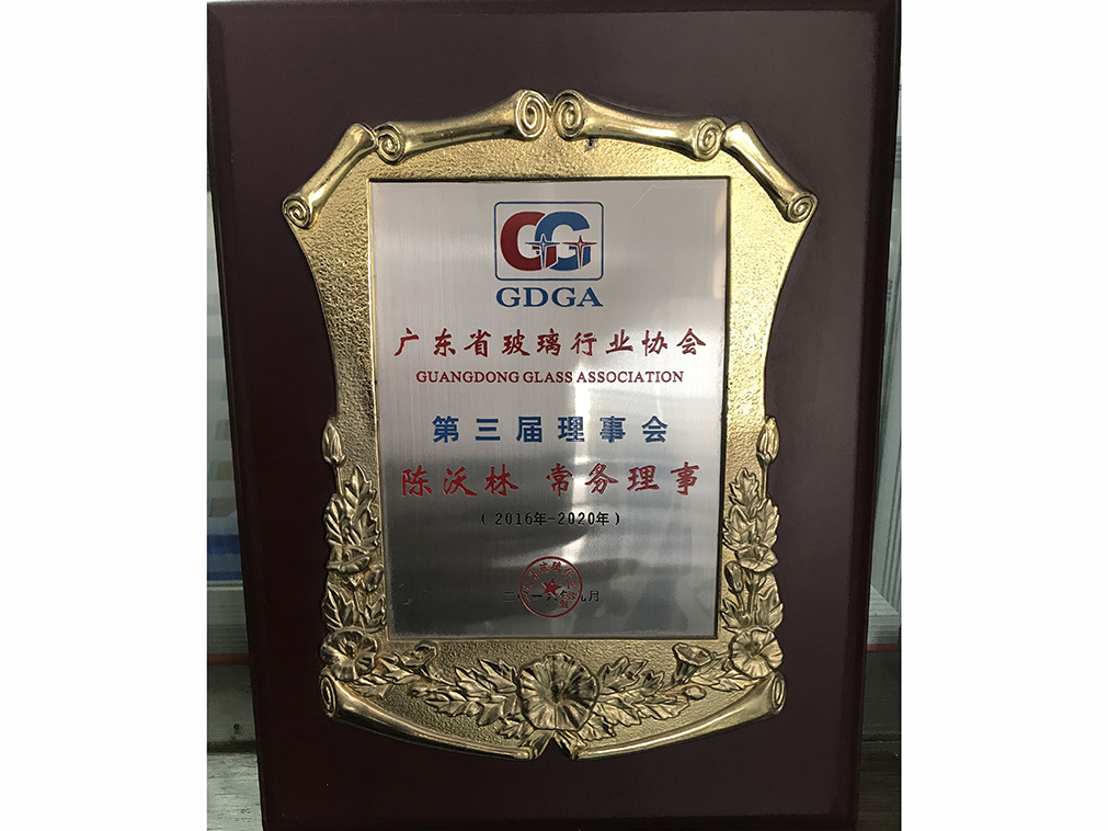 Third Standing Director of Engineering Glass Branch of Guangdong Glass Industry